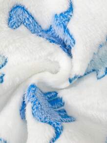 男嬰恐龍圖案連帽衫附包和運動褲 - 藍白色 - 查看 8