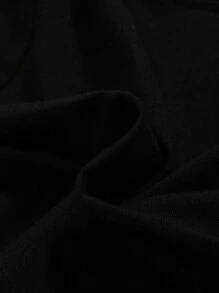 SHEIN 女嬰標語和卡通圖案T恤 - 黑色 - 查看 5