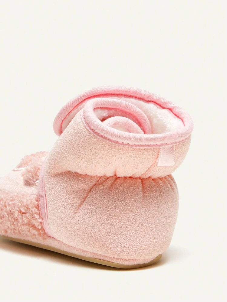 Girls' Fashionable And Comfortable Pink Boots For Casual Activities And Warmth