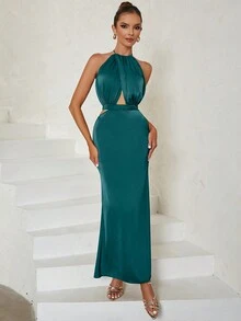 Đầm Dự Tiệc Nữ - Màu xanh Cadet - Xem 7