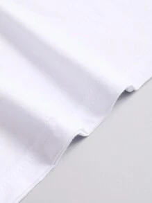 INAWLY Heart Print Tee Graphic Tees Women Tops - White - View 5