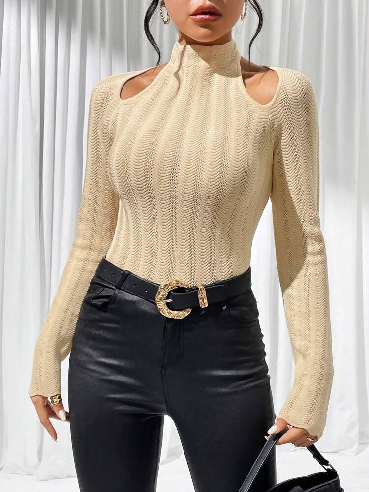 Cut Out Raglan Sleeve Sweater