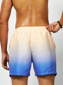 Surfspeed Men Ombre Drawstring Waist Swim Trunks - Multicolor - View 2