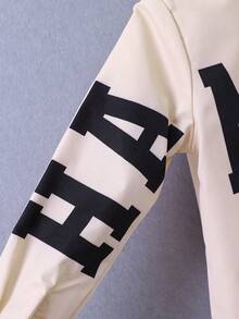 Chàng trai trẻ Đồ họa Chữ cái Áo sơ mi Without Tee - Màu be - Xem 5