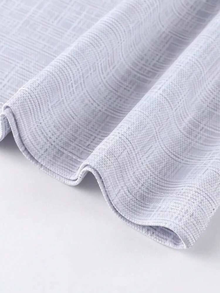 Men Plus Solid Half Zip Polo Shirt