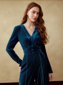 MOTF PREMIUM Jumpsuit con scollo a V forma normale