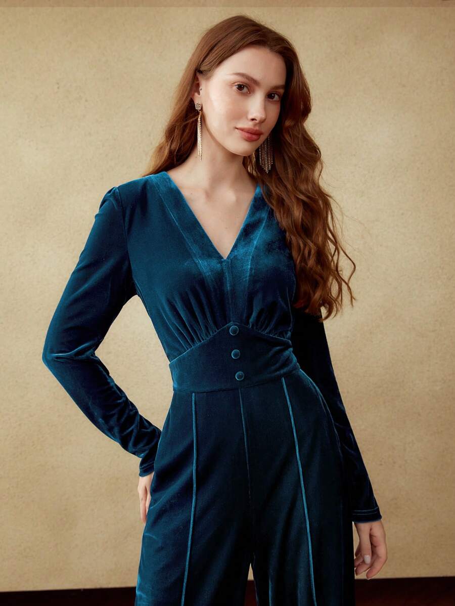 MOTF PREMIUM Jumpsuit con scollo a V forma normale