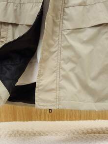 SHEIN Tween Boy Casual Emblems Hooded Thick Lining Woven Winter Parka Coat - Khaki - View 6