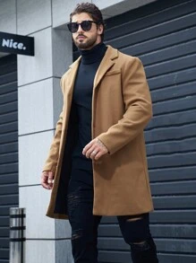 Manfinity Homme Nam Cổ áo Áo khoác - màu nâu - Xem 3