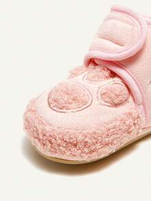 女童時尚舒適粉色靴子休閒保暖