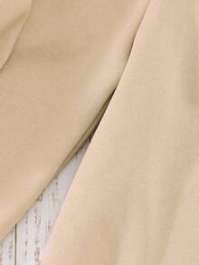 SHEIN Cô gái Tween In Sao áo có mũ Áo khoác & Đồ họa Chữ cái Quần - Màu Khaki - Xem 7