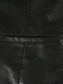 Manfinity NiteLyfe 男士前紐扣PU皮革馬甲無襯衫 - 黑色 - 查看 4