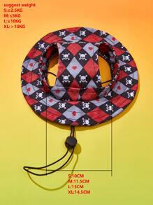 PETSIN Halloween Plaid Skeleton Pet Hat - Rose Red - View 8
