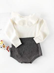 嬰童（女）毛衣爬爬服 - 灰色 - 查看 2