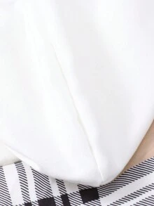 SHEIN 男小童格紋&字母圖案連帽衫和運動褲 - 棕色 - 查看 4