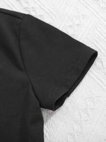 SHEIN 男嬰椰子樹圖案T恤&腰部抽繩短褲