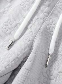 Manfinity Homme Men Solid Shirt & Drawstring Waist Shorts - White - View 6