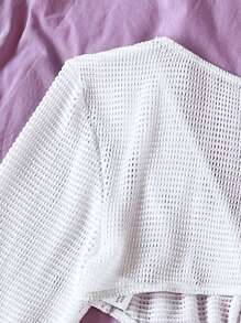 Swim Vcay 環鏈鏤空罩衫洋裝不附比基尼 - 白色 - 查看 4