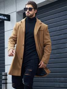 Manfinity Homme Nam Cổ áo Áo khoác - màu nâu - Xem 5