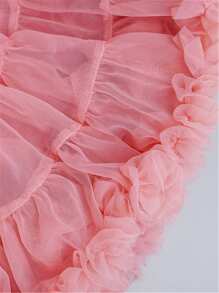 撞色女童（小）半身裙