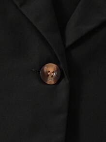 Tween Girl Solid Crop Vest Jacket & Wide Leg Pants - Black - View 9