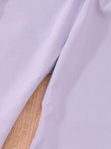 SHEIN Tween Girl Solid Blouse & Wide Leg Pants & Shirred Cami Top - Multicolor - View 7