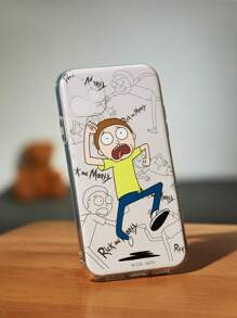 Rick and Morty | ROMWE 1 Vỏ điện thoại TPU đồ họa hình chữ cái tương thích với iPhone - Xám - Xem 2