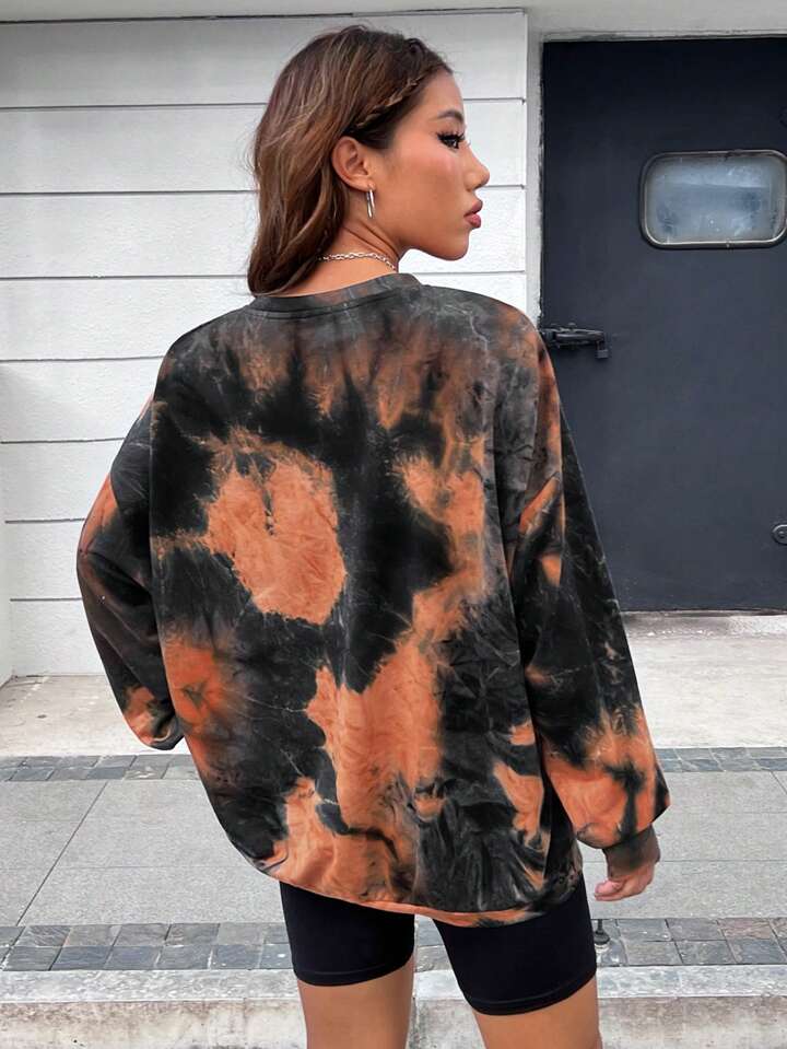 Tie dye sweatshirt shein hot sale