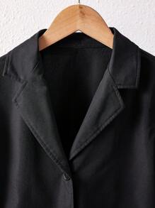 SHEIN Tween Jongen Stevige Knoppen Blazer & broek Zonder T-shirt