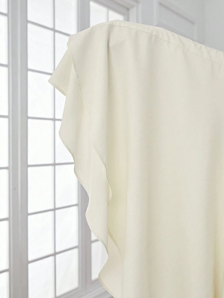 Plus Lantern Sleeve Two Layer Hem Dress