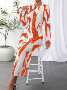 SHEIN Essnce In Toàn bộ Đầm Không có thắt lưng - trái cam - Xem 1