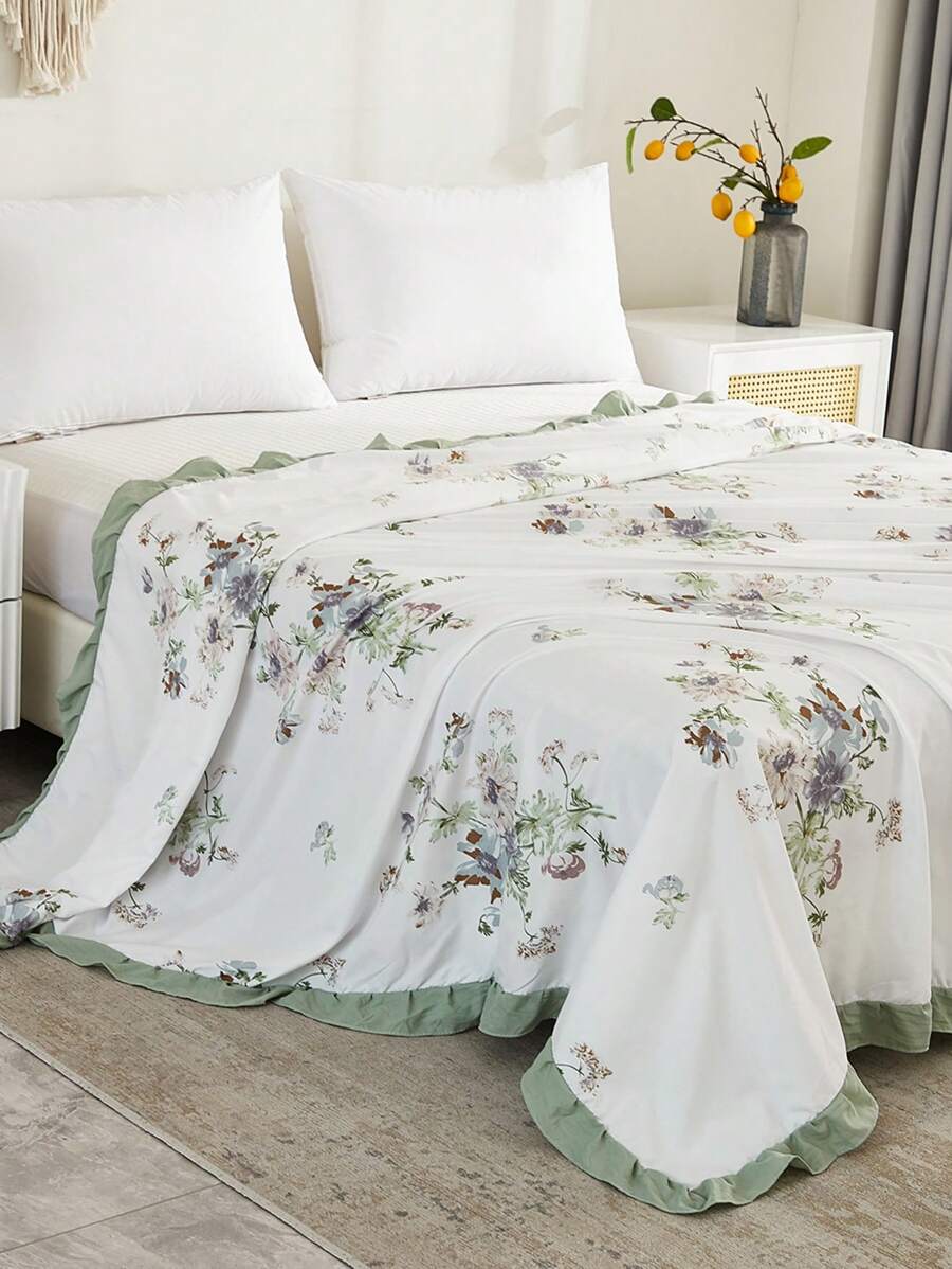 1 Miếng In Giường đơn Bộ chăn ga gối Với Nhiều màu , Mềm mại , Làn da thân thiện Polyester Trang tính Và Lãng mạn & Đáng yêu Lá sen Thiết kế Đối với Trong nhà & Phòng ngủ In Bốn ( Khăn trải giường Chỉ một Không có Chăn bông ) - Nhiều màu - Xem 1