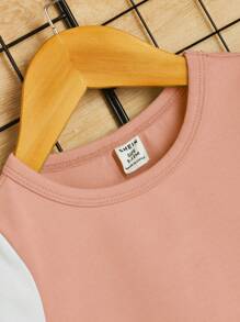 SHEIN Baby Boy Letter Patched Detail 2 In 1 Tee & Shorts - Multicolor - View 4