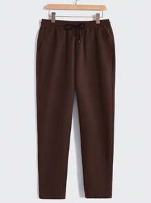 Manfinity RelaxMax Men Solid Pocket Patched Shirt & Drawstring Waist Pants