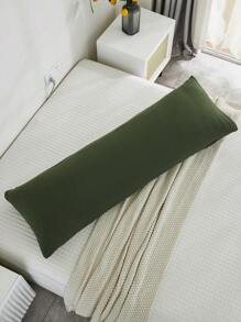 1件橄榄绿波西米亚农舍风格枕套，20英寸 x 54英寸，男女通用，四季皆宜 - 軍綠色 - 查看 4