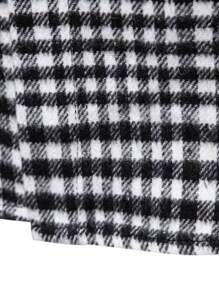 Manfinity Mode Men Gingham Print Pocket Patched Overcoat