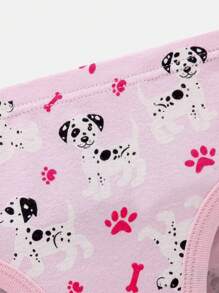 5 chiếc/gói quần lót tam giác cho bé gái tuổi mới lớn, quần lót thoáng khí in họa tiết sọc hồng hạc hoạt hình dễ thương - Nhiều màu - Xem 5