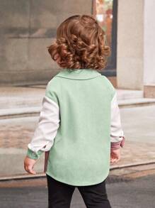 SHEIN 女嬰撞色口袋貼布襯衫 - 彩色 - 查看 2