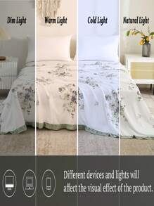 1 Miếng In Giường đơn Bộ chăn ga gối Với Nhiều màu , Mềm mại , Làn da thân thiện Polyester Trang tính Và Lãng mạn & Đáng yêu Lá sen Thiết kế Đối với Trong nhà & Phòng ngủ In Bốn ( Khăn trải giường Chỉ một Không có Chăn bông ) - Nhiều màu - Xem 4