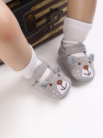 新生婴儿时尚帆布卡通软底平底鞋