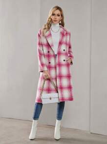 SHEIN BIZwear Kẻ sọc Đôi ngực Áo khoác - Nhiều màu - Xem 1