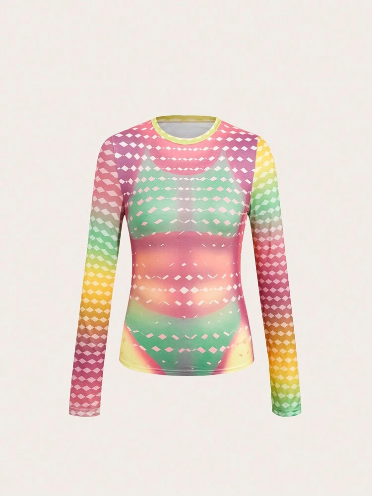 Body Heat Map Print Tee