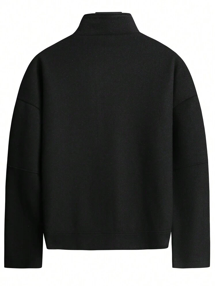 Men's Ultra-Large Drop Shoulder Zipper Jacket