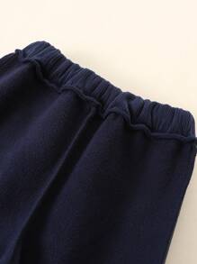 Baby Girl Contrast Lace Trim Pants