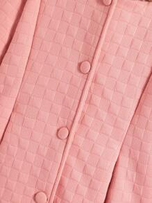 SHEIN Young Girl 1pc Leopard Pattern Fuzzy Trim Hooded Coat - Pink - View 7