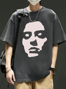 Áo thun Nam Con số Giải trí - Màu xám đen - Xem 5