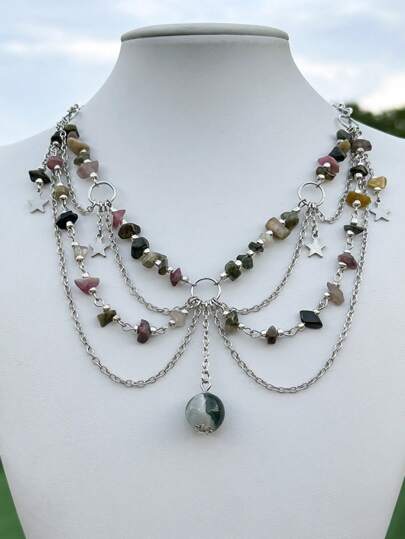 Fairycore 1 pièce Collier Mode howlite À Perles Pour Femme Pour Décoration Quotidienne