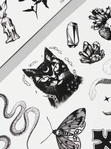 ROMWE Goth 哥特风格临时纹身贴纸，万圣节