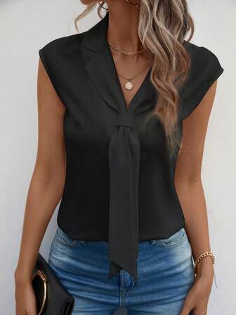 Blusa unicolor de manga murciélago