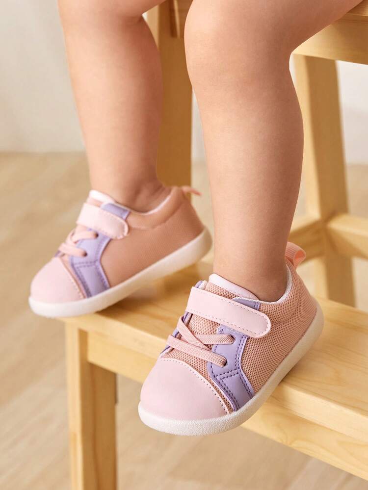 Baby Girls Lace Up Hook-and-loop Fastener Strap Skate Shoes